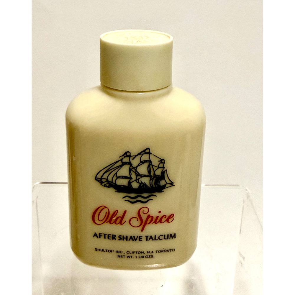 Vintage Old Spice After Shave Talcum Shulton Inc 1 3/8 oz Bottle Mens Grooming